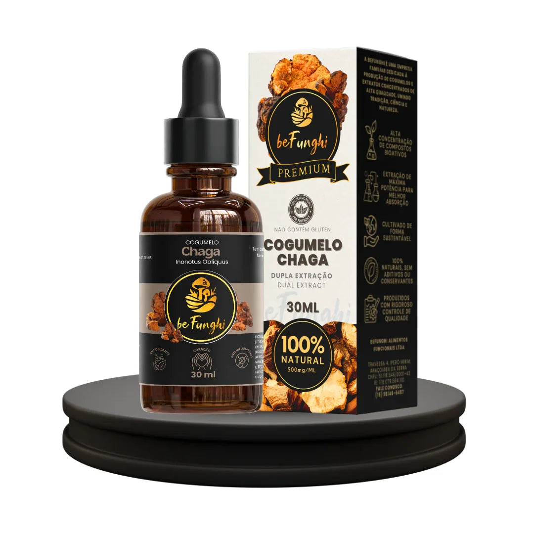 Extrato de Cogumelo Chaga | Inonotus Obliquus 30ml