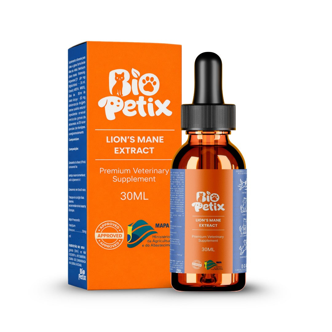 Biopetix Vital Pet 30ml - Extrato de Juba de Leão + MCT