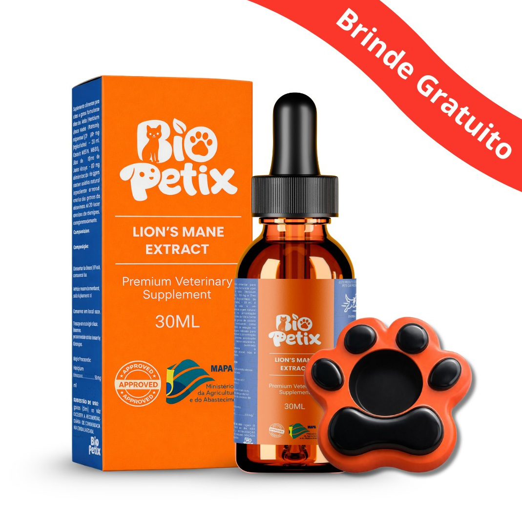 Biopetix Vital Pet 30ml - Extrato de Juba de Leão + MCT
