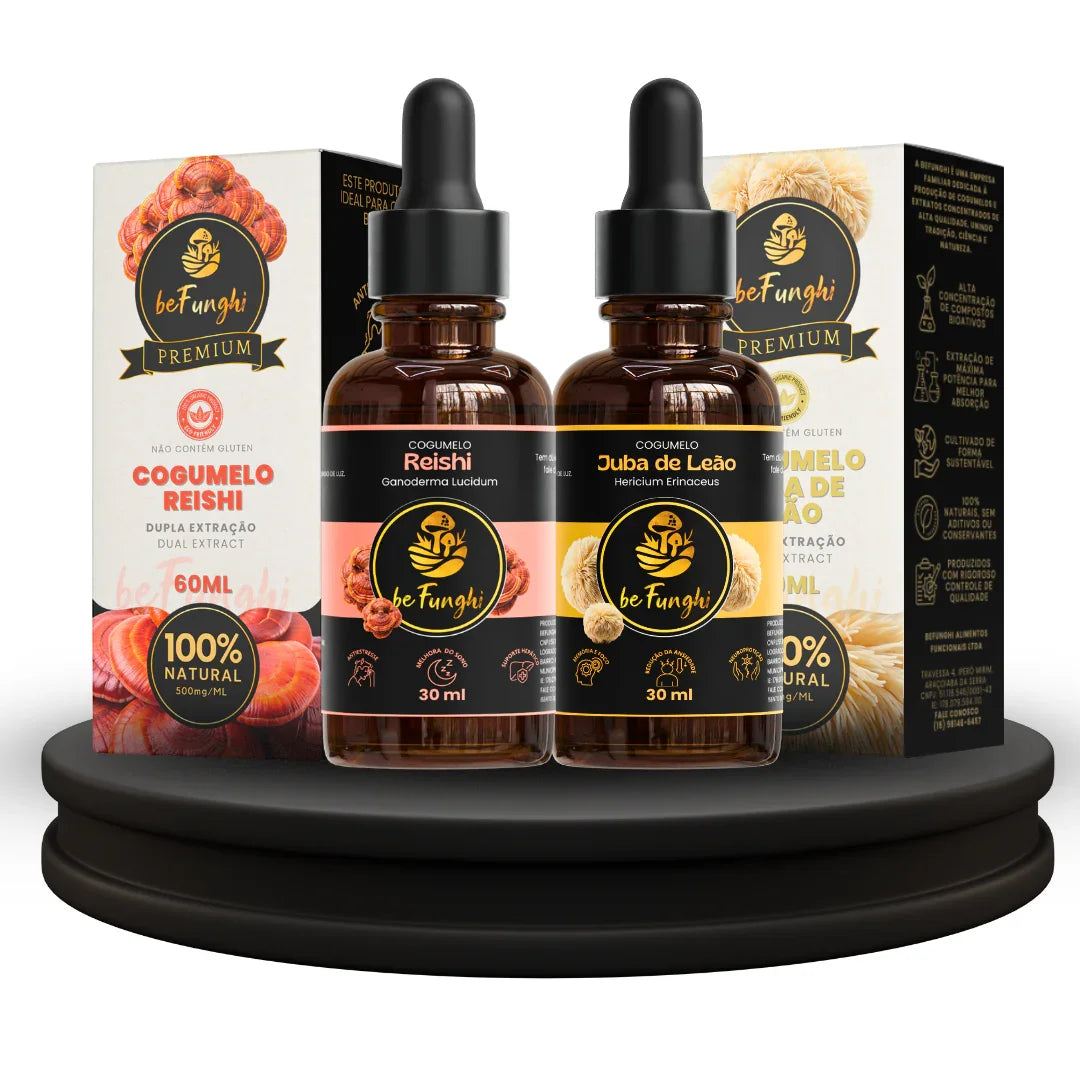 Clareza Mental e Equilíbrio Diário Juba de Leão + Reishi | Extrato Líquido 30ml