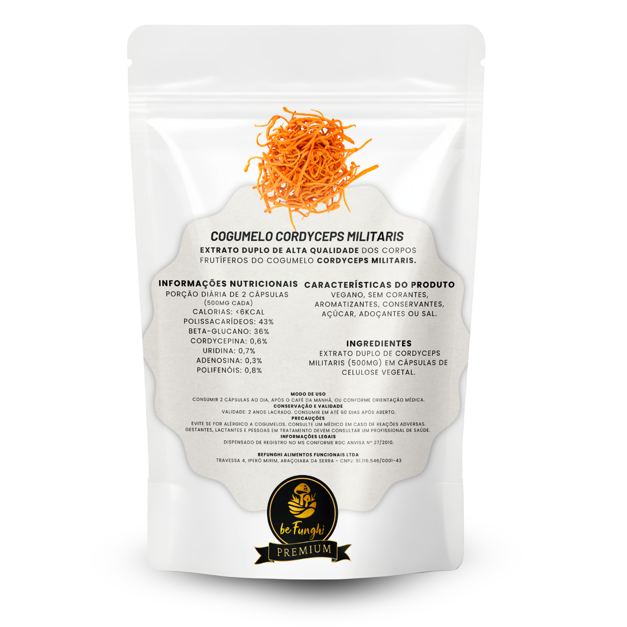Cordyceps Cápsulas – 90 cápsulas