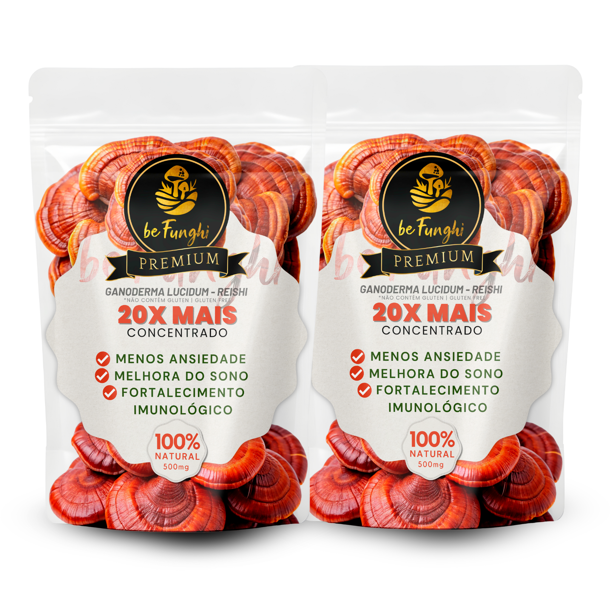 Reishi em Cápsulas 500mg – Equilíbrio Emocional e Bem-Estar Diário (90 cápsulas)