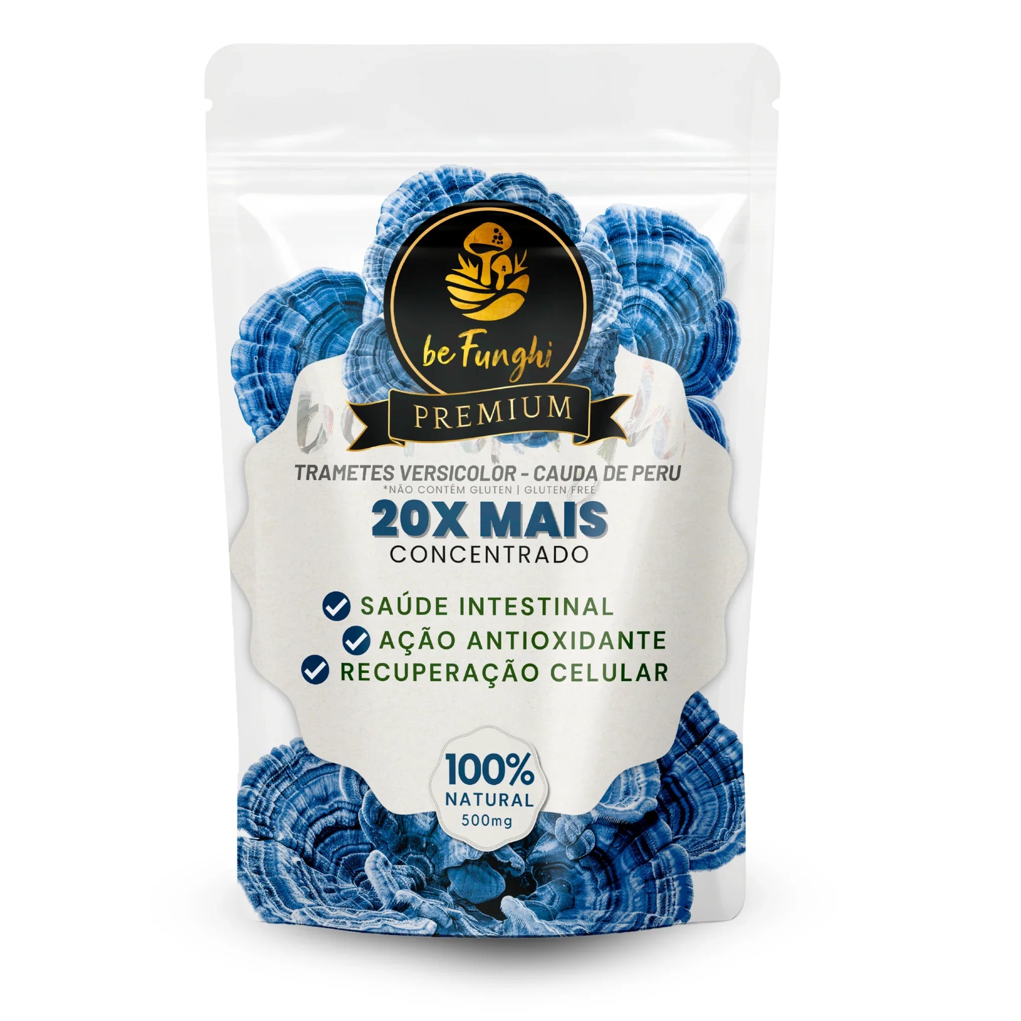 Extrato Concentrado Trametes Versicolor 90 Capsulas - Fortalecimento Imunológico, Proteção Celular e Equilíbrio do Corpo