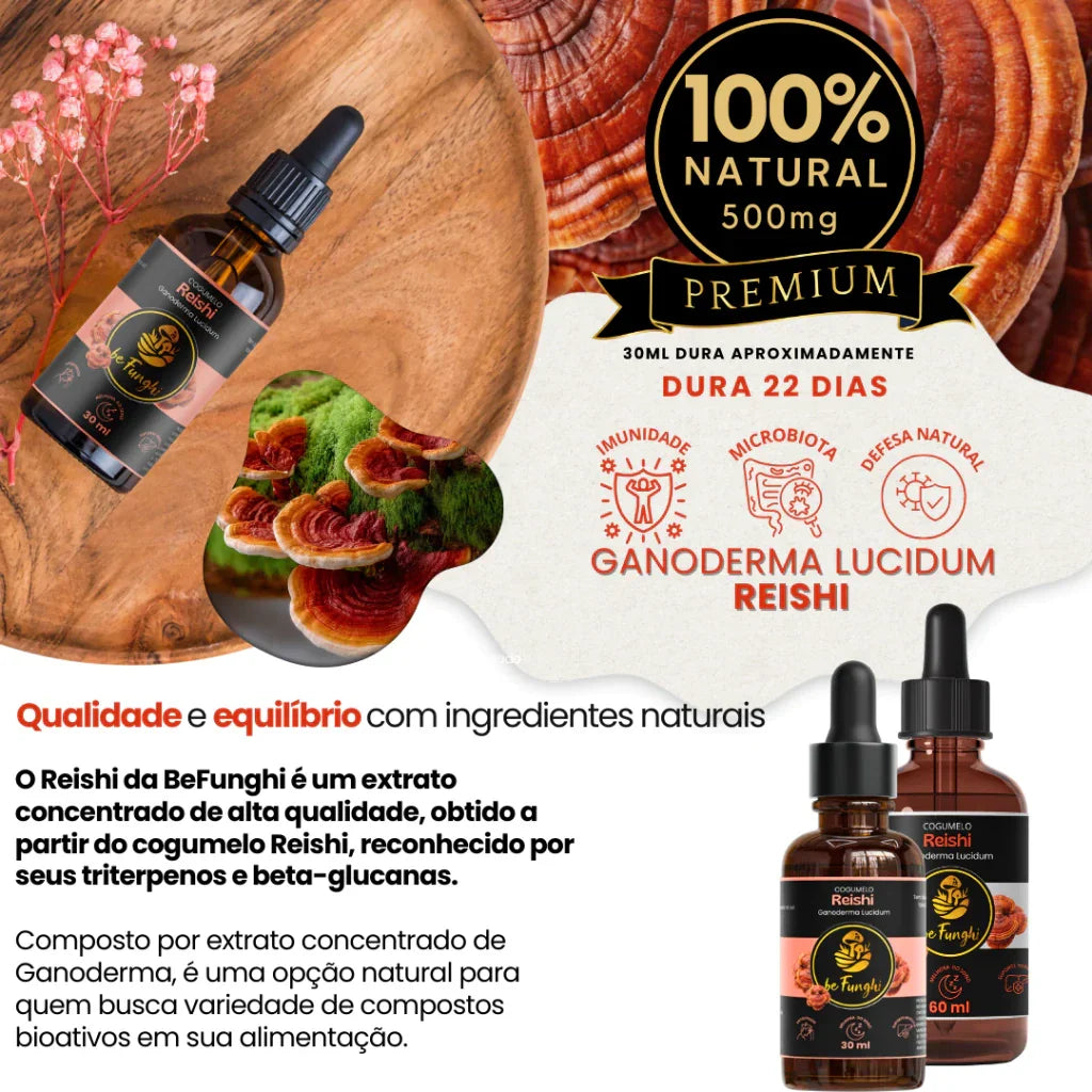 Reishi 30ml – Equilíbrio Emocional e Bem-Estar Diário